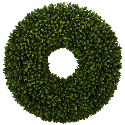 Homplanti 24" Boxwood Artificial Wreath In Green