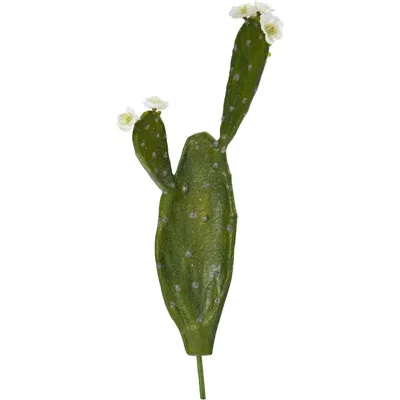 Homplanti 24" Flowering Cactus Artificial Plant (set Of 4) In Brown