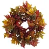 Homplanti 24" Maple And Berry Wreath