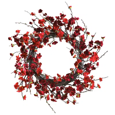 Homplanti 24" Plum Blossom Wreath