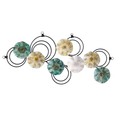 Homplanti 2.5' X 1.5' Scallop Design Metal Wall Art Decor
