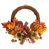 Homplanti 26" Fall Harvest Autumn Wreath With Twig Base And Bunny