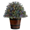 Homplanti 26" Flocked Christmas Shrub W/150 Multicolored Led Lights