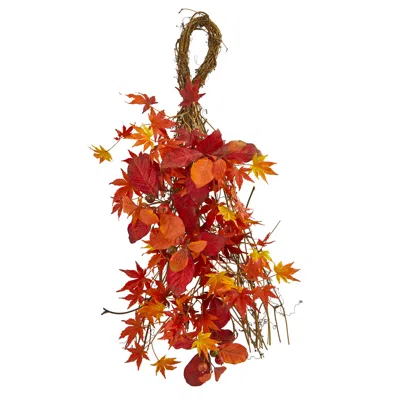Homplanti 26" Japanese Maple Magnolia Leaf Berries Wreath