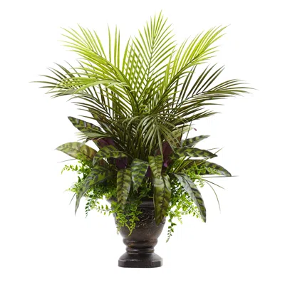Homplanti 27" Mixed Areca Palm Fern & Peacock W/planter