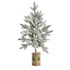 Homplanti 28" Flocked Christmas Artificial Tree In Decorative Planter