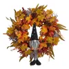 Homplanti 28" Harvest Fall Gnome Artificial Autumn Wreath
