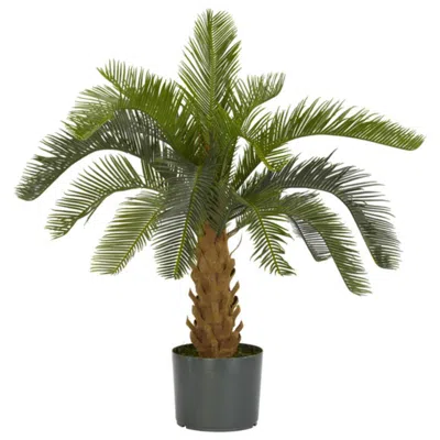 Homplanti 28" Plastic Cycas (foam Trunk) Tree W/16 Lvs
