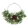 Homplanti 28" Xmas Pine, Eucalyptus, And Berries Metal Circlet Wreath