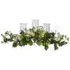 Homplanti 28.5" Hydrangea Triple Candelabrum Centerpiece