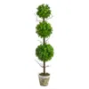 Homplanti 3' Eucalyptus Triple Ball Topiary Artificial Tree