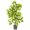 Homplanti 3' Ficus Artificial Tree In Planter