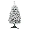 Homplanti 3' Flocked Rock Springs Spruce Christmas Tree With 110 Tips