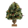 Homplanti 3 Ft. Evergreens In Urn With Lights / 264 Tips & 100 Lights