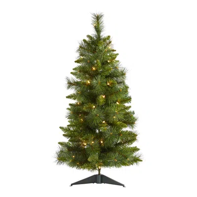 Homplanti 3' New Haven Christmas Tree W/50 Clear Leds And 93 Tips In Green