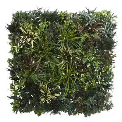 Homplanti 3' X 3' Greens & Fern Wall Panel Uv Resist (indoor/outdoor)