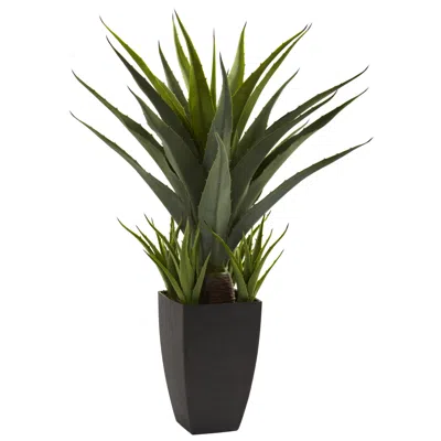 Homplanti 30" Agave W/black Planter