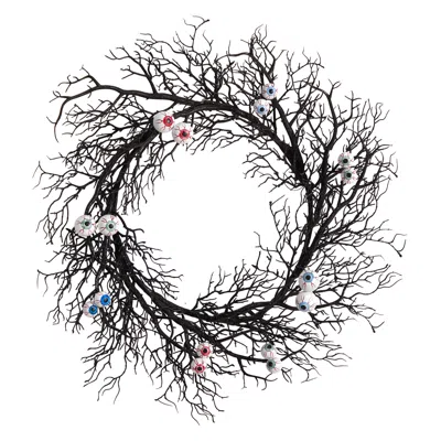 Homplanti 30" Halloween Gazing Eyeballs Twig Wreath