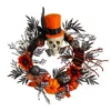 Homplanti 30" Spider And Skull With Top Hat Halloween Wreath