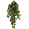 Homplanti 31" Strawberry Hanging Bush With Berry (set Of 2)
