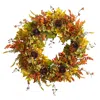 Homplanti 32" Hydrangea Ranunculus And Maple Leaf Artificial Wreath