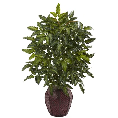 Homplanti 33" Bracken Fern With Decorative Planter