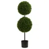 Homplanti 3.5' Boxwood Double Ball Topiary Uv Res (indoor/outdoor)