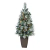 Homplanti 3.5' Brit Columbia Pine Xmas Tree W/50 Lights In Planter