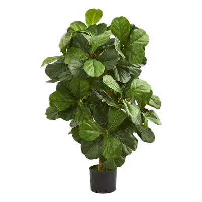Homplanti 3.5' Fiddle Leaf Artificial Tree In Blue