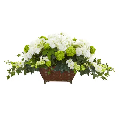 Homplanti 35" Hydrangea And Ivy Artificial Arrangement