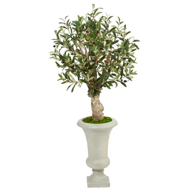 Homplanti 3.5' Olive Artificial Tree In Sand Colored Urn