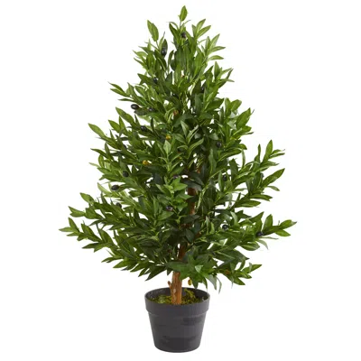 Homplanti 35" Olive Cone Topiary Tree Uv Resistant (indoor/outdoor)