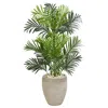Homplanti 3.5' Paradise Palm Artificial Tree In Sand Colored Planter