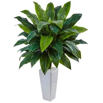 Homplanti 38" Cordyline In White Tower Planter