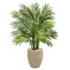 Homplanti 4' Areca Palm Artificial Tree In Sand Colored Planter