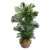 Homplanti 4' Areca Palm Tree In Boho Jute Planter Uv (indoor/outdoor)