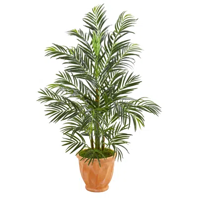 Homplanti 4' Areca Palm Tree In Planter Uv Resistant (indoor/outdoor)