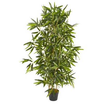 Homplanti 4' Bamboo Artificial Tree (real Touch) Uv Resistant In Green