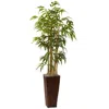 Homplanti 4' Bamboo W/decorative Planter