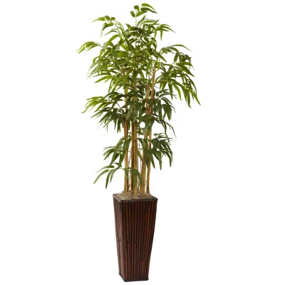 Homplanti 4' Bamboo W/decorative Planter