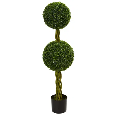 Homplanti 4' Boxwood 2 Balls Woven Trunk Uv Resistant (indoor/outdoor)