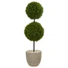 Homplanti 4' Boxwood Topiary Tree In Pot Uv Resist (indoor/outdoor)