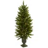Homplanti 4' Christmas Tree W/urn 100 Clear Lights & 242 Tips