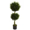Homplanti 4' Double Ball Cypress Uv Resit W/450 Lvs (indoor/outdoor)