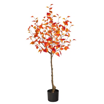 Homplanti 4' Fall Birch Artificial Autumn Tree