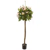 Homplanti 4' Rose Topiary Artificial Tree