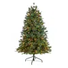 Homplanti 4' Snow Tipped Clermont Xmas Tree W/200 Lights & 588 Tips