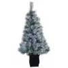 Homplanti 4' Snowy Mountain Pine Christmas Tree With 150 Led Lights