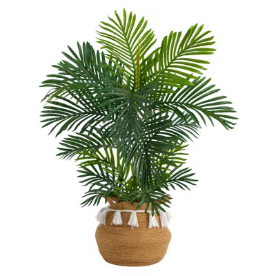 Homplanti 40" Areca Palm Tree In Planter W/tassels Uv(indoor/outdoor)