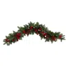 Homplanti 40" Pines, Red Berries And Pinecones Christmas Garland